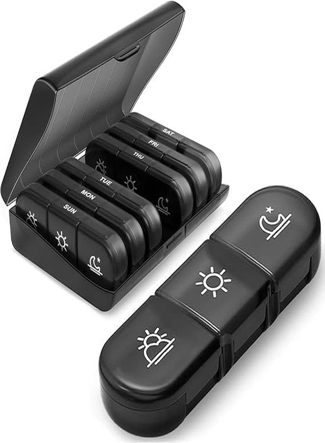 BKQPTL Pill organizer box for medicine 7 days 3 times | Tablet organizer box for medicine | Weekly medicine organizer pill box for travel & home | Medicine pills organiser & storage box (Large size) - Image 1